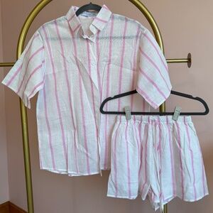 Petal & Pup Striped Shorts Set